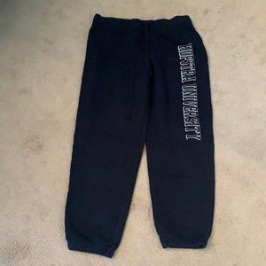 Navy blue. Hofstra University capri joggers.